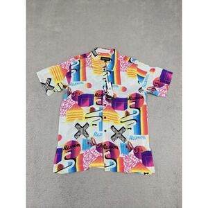 Reason Shirt Mens Large Multicolor‎ Short Sleeve Button Up Camp Aloha VS1-11